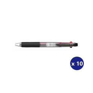 Uni-Ball Jetstream 3 Multicolour Rollerball 1.0mm Transparent Barrel Box of 10