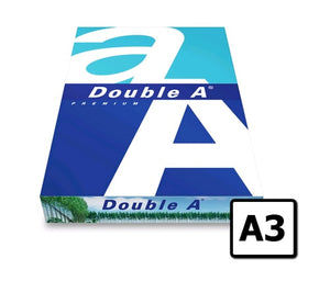 Double A Smoother A3 Copy Paper 80gsm White Carton of 3 Reams