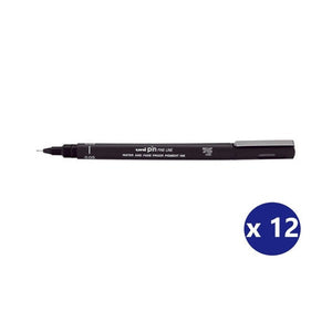 Uni Pin Fineliner 0.05mm Drawing Pen Black Box of 12