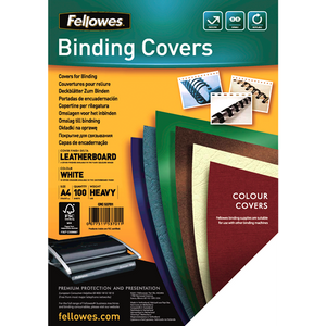 Fellowes Binding Covers Leatherboard A4 White