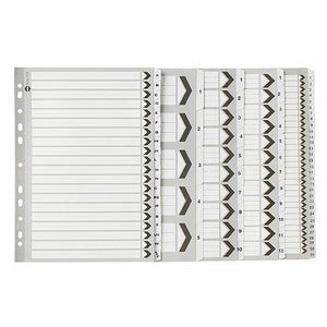Marbig Indices and Dividers A-Z Tab Reinforced A4 Black and White