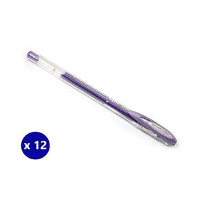 Uni Signo Noble Metal Gel Ink Pen 0.8mm Violet Box of 12