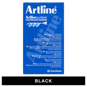 Artline Supreme Whiteboard Marker Black Box 12