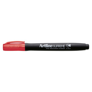 Artline Supreme Fine Permanent Marker 0.4mm with red cap, ACCO code 107402