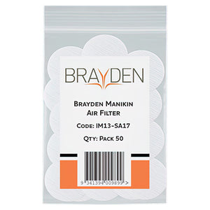 Brayden Manikin Air Filter Adult Pack of 50