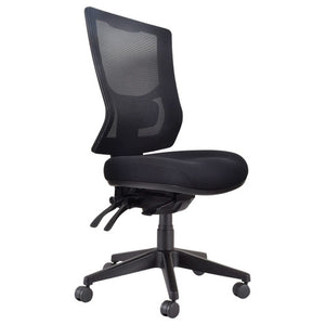 Buro Metro II 24/7 Mesh High Back With Seat Slide Nylon Base Without Arms Elastic Black