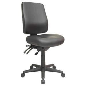 Buro Roma 3 Lever High Back Dillon PU With Seat Slide Without Arms Vinyl Black
