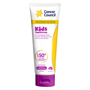 Cancer Council SPF50+ Kids Sunscreen Tube 250ml Pack of 24