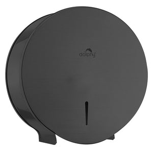 Dolphy Stainless Steel Jumbo Toilet Roll Dispenser Black