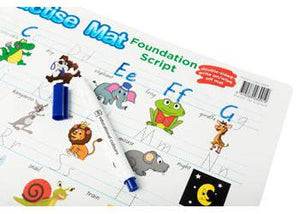 Foundation Script Practise Mat 44.5 x 28.5cm Wipe Clean Ages 3 Plus