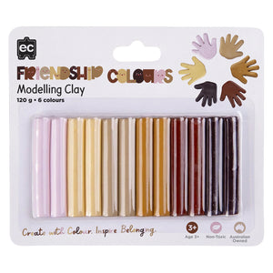 Friendship Colour Modelling Clay 120g 6 Assorted Colours Set of 12