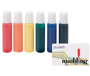 Kitamura Paper Marbling Kit 6 Colours Drop in Water and Stir Method