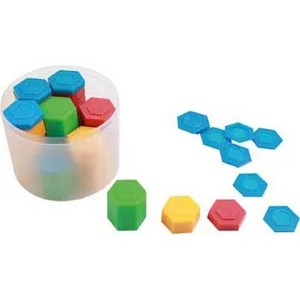 Plastic Hexagonal Weights Set of 54
