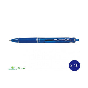 Pilot BegreeN Acroball Retractable Ballpoint Pen Medium Blue Box of 10