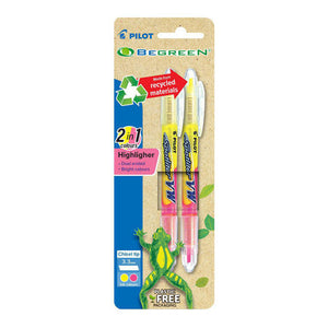 Pilot BegreeN Spotliter VW Dual Tip Highlighter Chisel Yellow Pink Pack 2 Box of 6