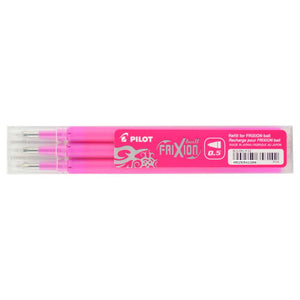 Pilot FriXion Ball Refill 0.5mm Pink Pack of 3
