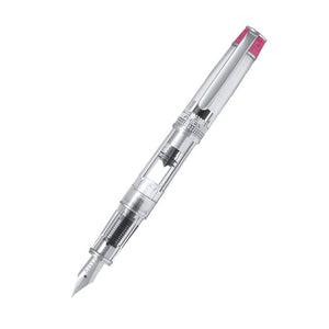 Pilot Prera Transparent Fountain Pen Pink Barrel Fine Nib