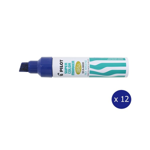 Pilot Super Colour Permanent Marker Chisel Jumbo Blue Box of 12