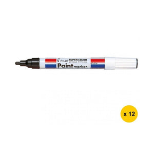 Pilot Super Colour Permanent Paint Marker Bullet Medium Black Box of 12