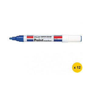 Pilot Super Colour Permanent Paint Marker Bullet Medium Blue Box of 12