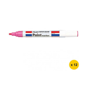 Pilot Super Colour Permanent Paint Marker Bullet Medium Pink Box of 12