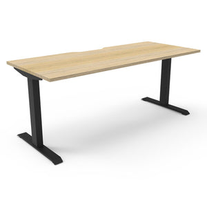 Rapidline Boost Static Single Sided Workstation 1800 x 750mm Natural Oak / Black Satin
