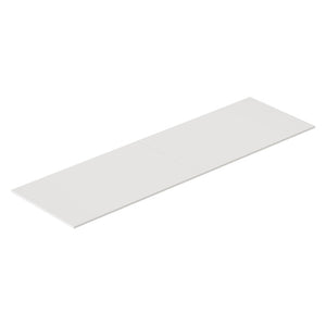 Rapidline rectangle table top in Natural White, shown on its own at an angle against a plain white background