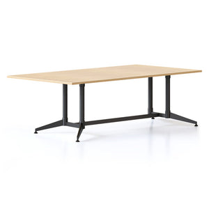 Rapidline Typhoon Meeting and Boardroom Table 2400 x 1200mm Natural Oak / Black