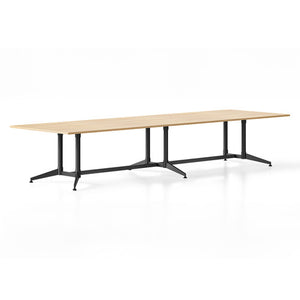 Rapidline Typhoon Meeting and Boardroom Table 3200 x 1200mm Natural Oak / Black