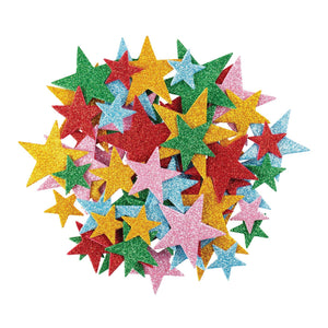 Zart EVA Adhesive Glitter Stars Pack of 144 Peel and Stick Foam Stars