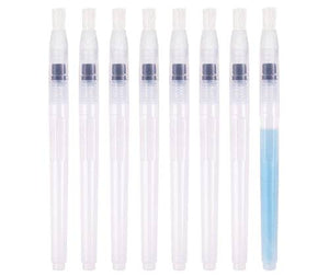 Zart Water Brush Refillable Flat Pack of 8 Built-In Water Reservoir