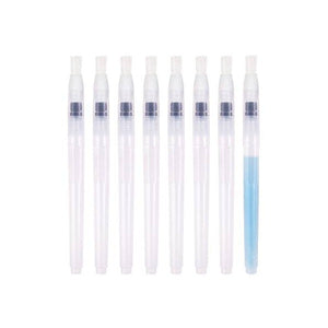 Zart Water Brush Refillable Flat Pack of 8 Built-In Water Reservoir