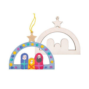 Zart Wooden Nativity Hanger Pack of 12
