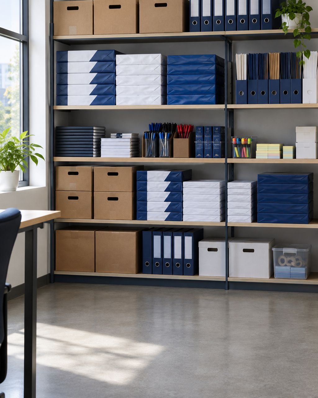 Bulk office supplies storage shelving for Australian businesses