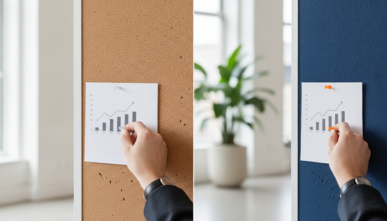 Cork Board vs Felt Board for Pinning: The Professional Selection Guide