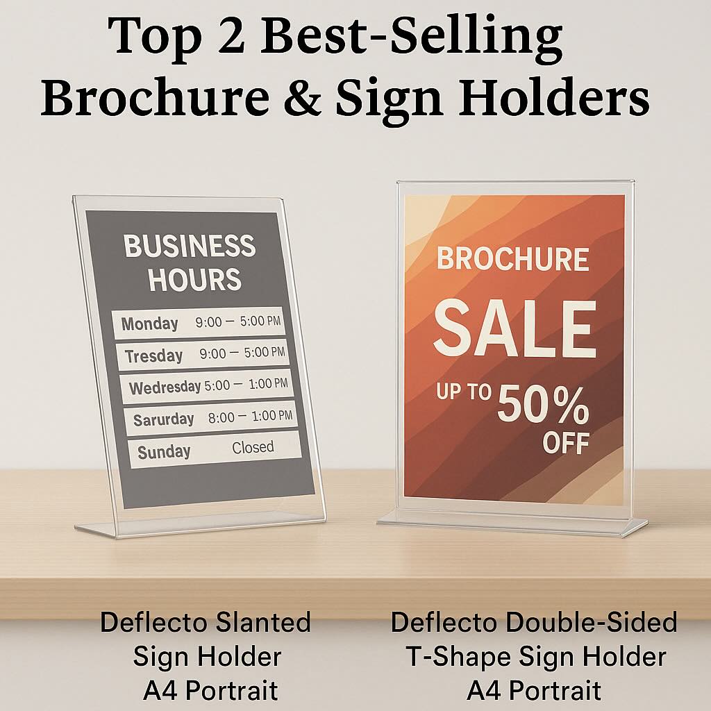 Best Brochure & Sign Holders in Australia – Deflecto A4 Display Picks