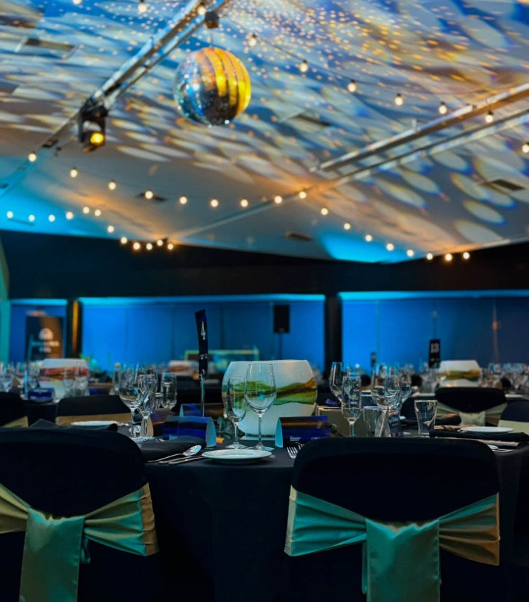 Gala dinner tables set for the 2026 Business NSW Northern Rivers Business Awards at Ballina RSL Club