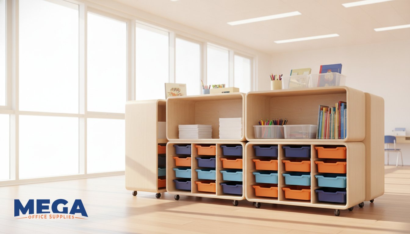 Classroom storage furniture ideas for organised learning environments