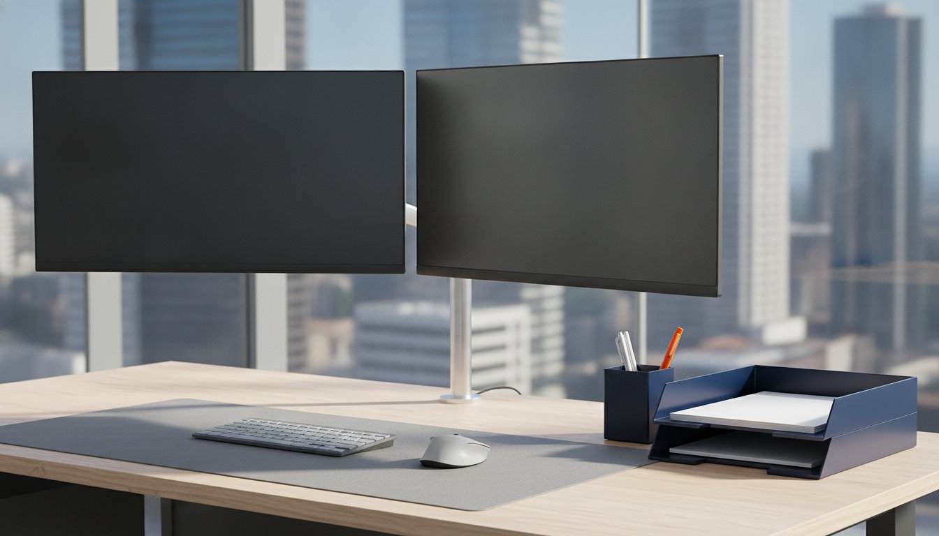 Organising a cluttered desk for workplace efficiency