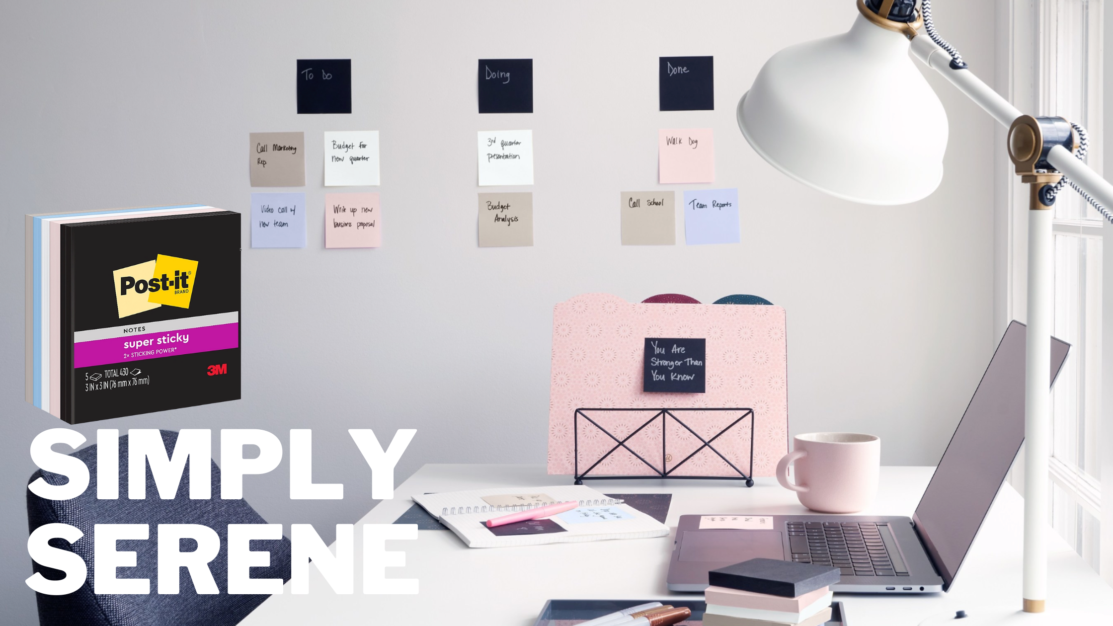Post-it Note Serene Collection: A Touch of Elegance to Your Workstation
