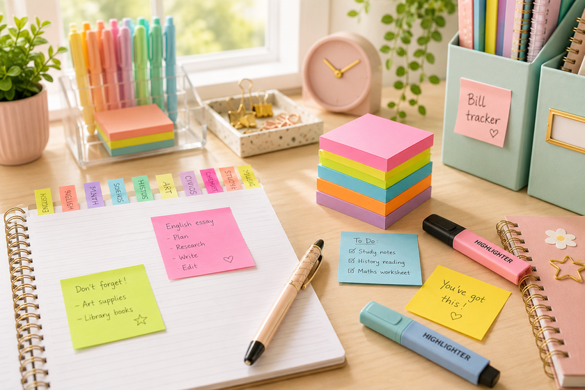 Sticky Notes & Desk Brights