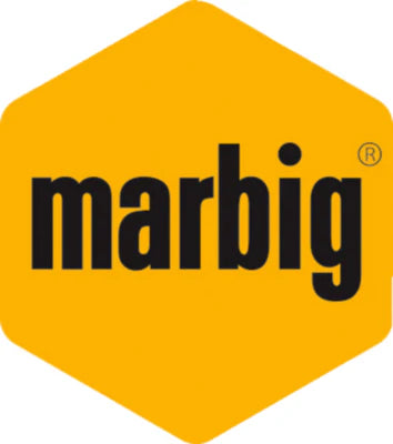 Marbig office supplies brand logo for filing storage and stationery products