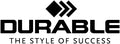 Durable workplace safety desk and information products brand logo