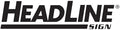 Headline signage wall frames and display tools brand logo