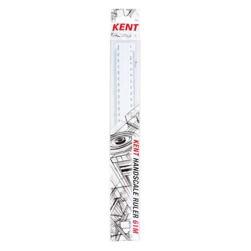 Kent Double Sided Handscale Ruler 61M 1:1 2 5 10