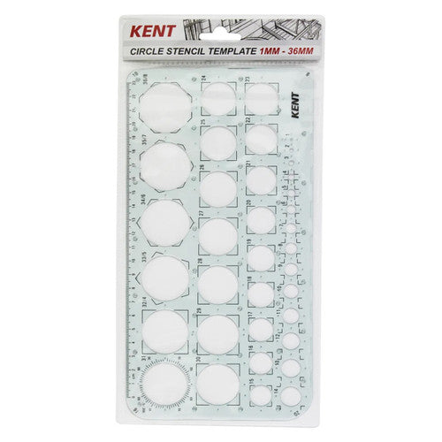Kent Template Circle 1mm to 36mm
