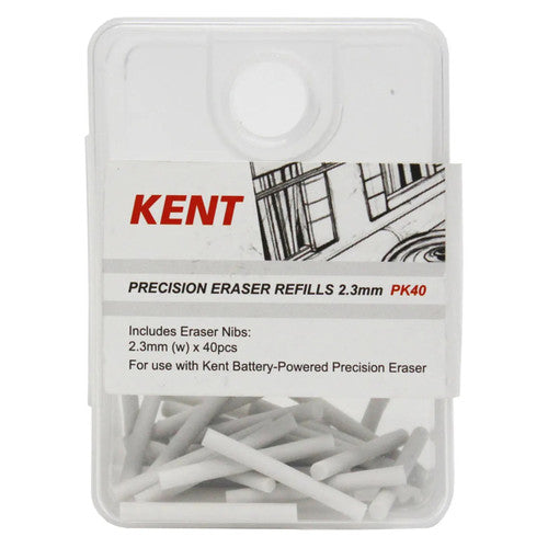 Kent Precision Eraser Refill 2.3mm Pack of 40