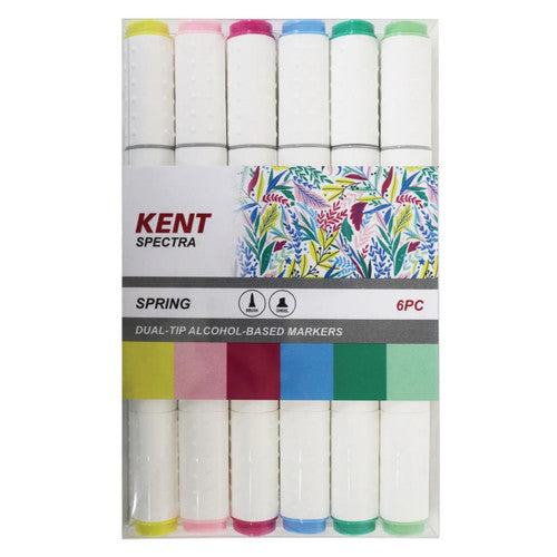 Kent Spectra Brush and Chisel Marker Spring Set of 6