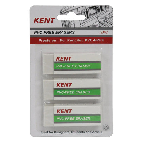 Kent PVC Free Eraser Pack of 3