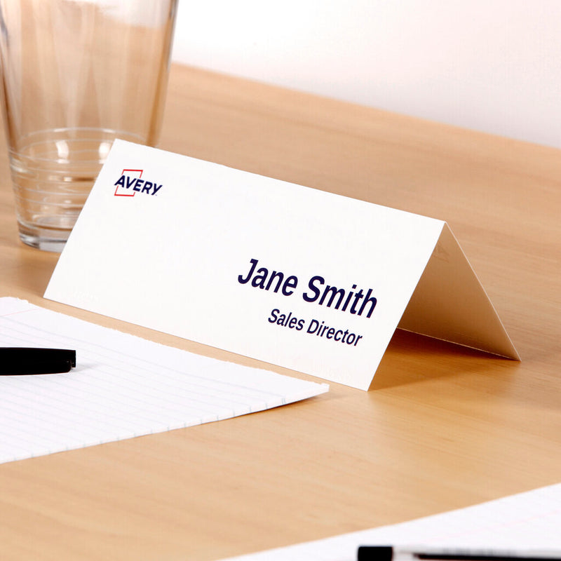 Avery Delegate Cards Laser Embossed 2/Sht 210 x 74.25mm 150gsm Pack 25 2UP – view 5